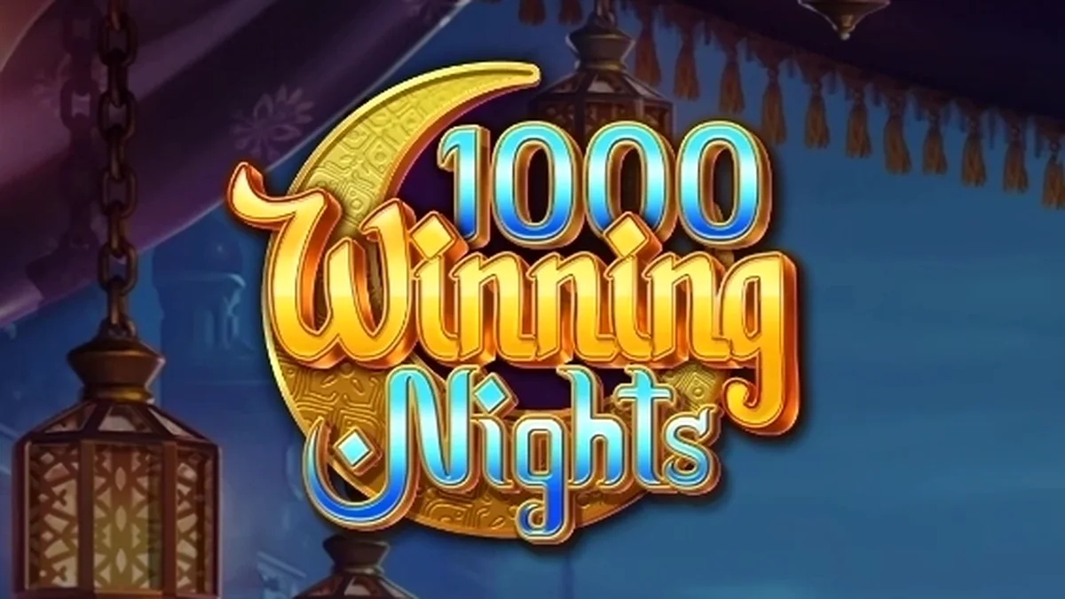 Interface de jogo do slot 1000 Winning Nights com tema noturno
