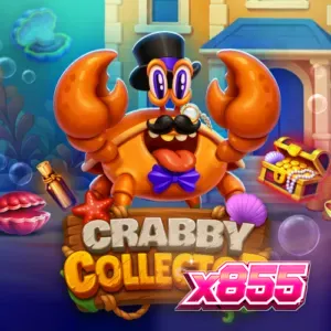 Interface colorida e subaquática do slot Crabby Collector
